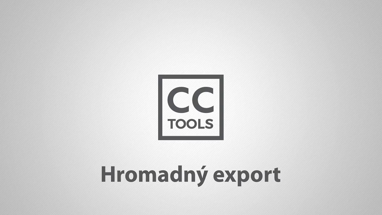 Video CCtools Hromadný export výkazů z Revitu