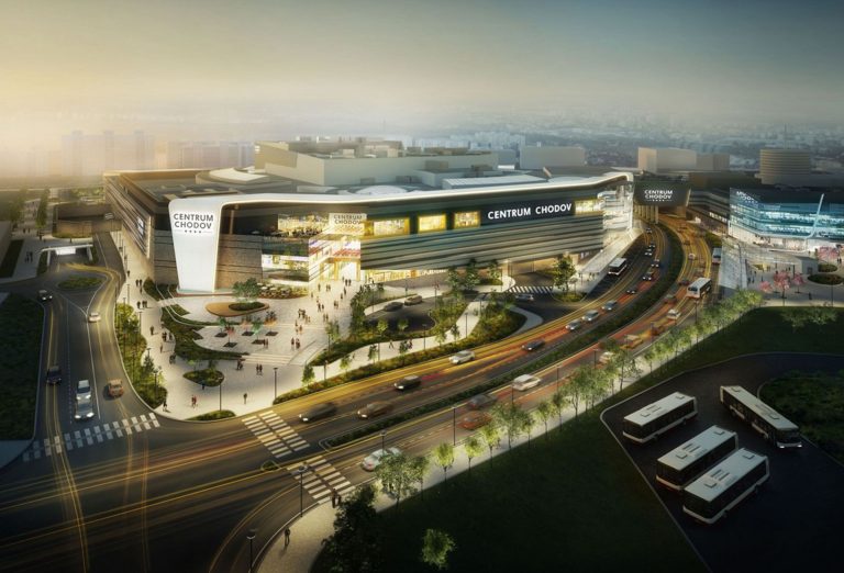 BIM model dostavby obchodního centra Centrum Chodov, dokumentace pro stavební povolení i provedení.