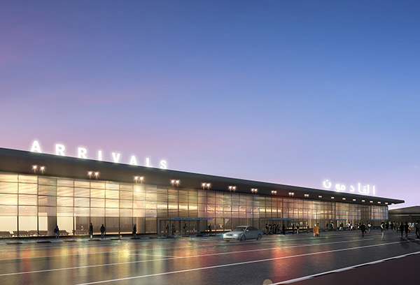 Modelace interiéru letištní haly a Duty Free na letišti Al Maktum v LOD 400.