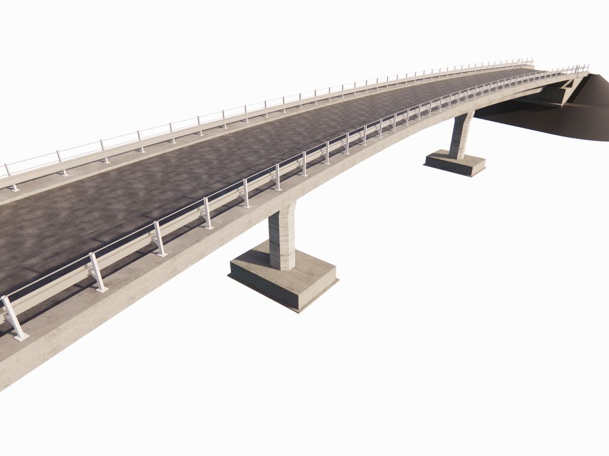 BIM model silničního mostu vytvořený v SGBridge