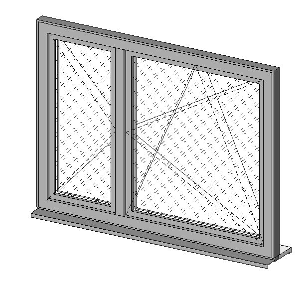 Parametrická rodina na míru projektu Parametrická BIM rodina dvoukřídlého okna pro Autodesk Revit